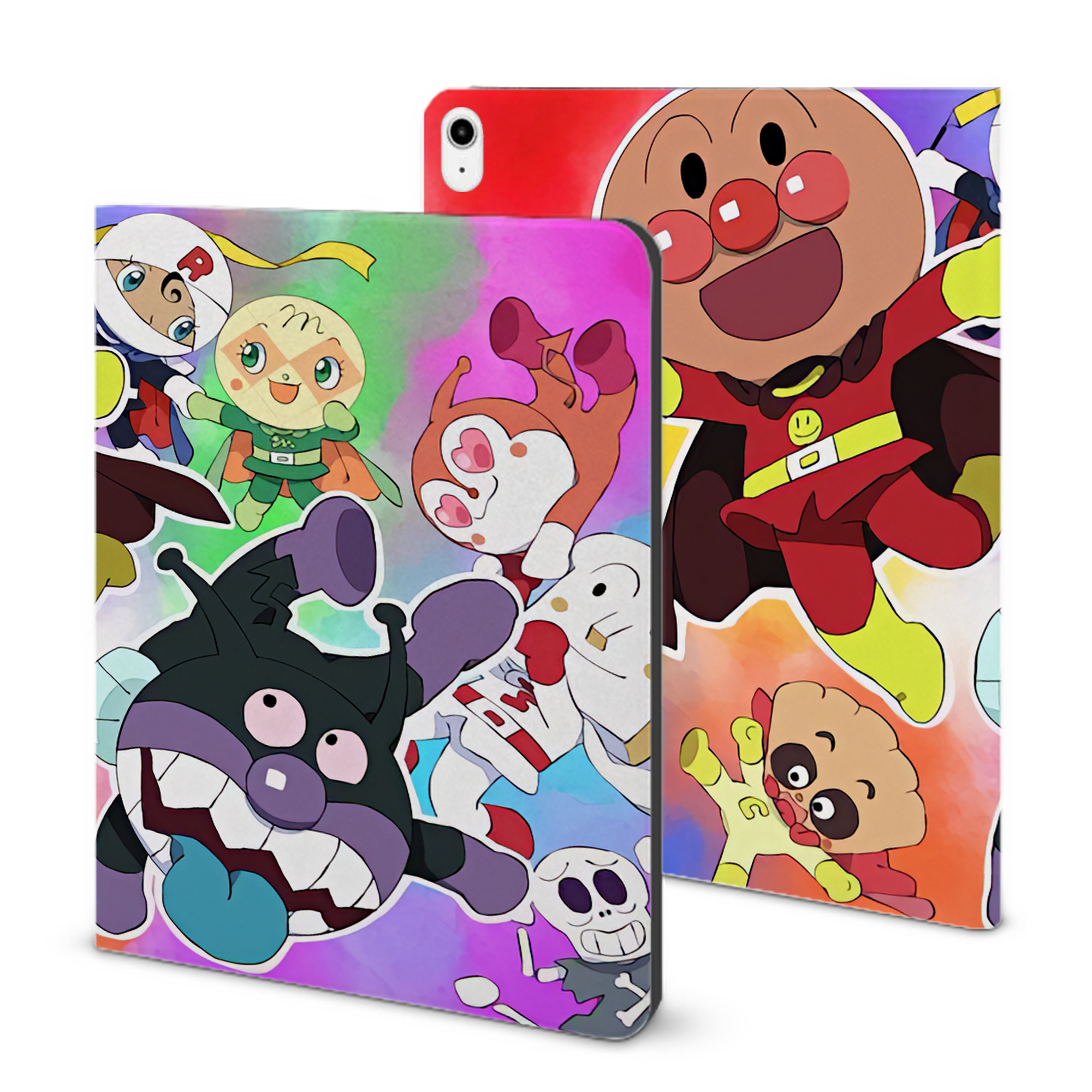 （画像用） アンパンマン Anpanman IPadケース ペンホルダー付き ブックスタイルデザイン
